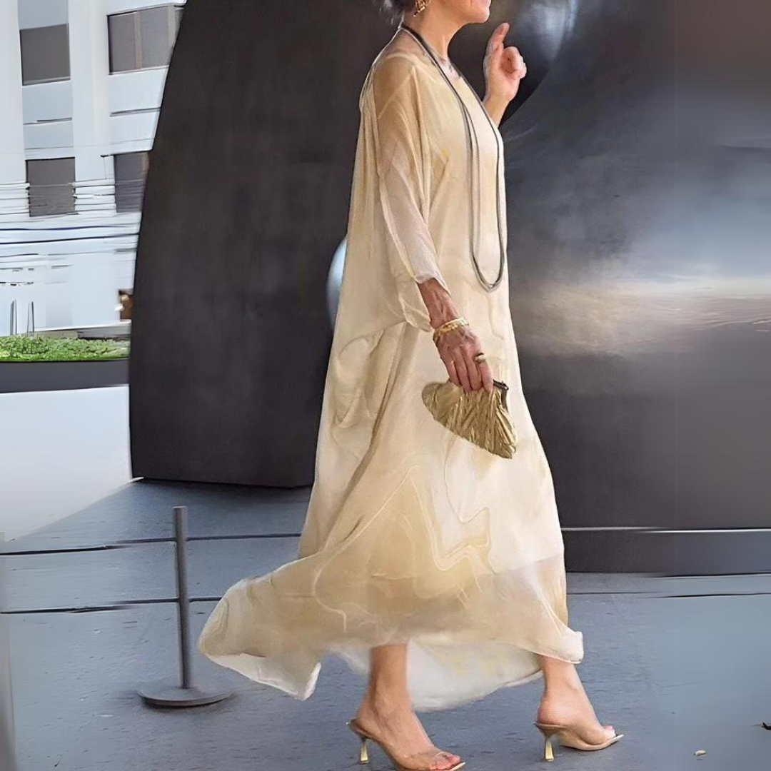 Emersyn |  Charming Silk Chiffon Dress