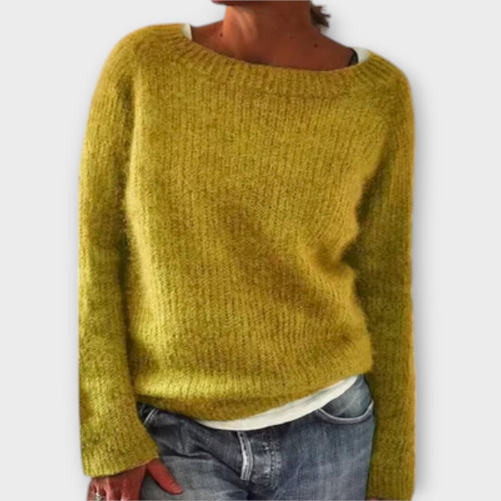 Women's Solid Color Knit Sweater