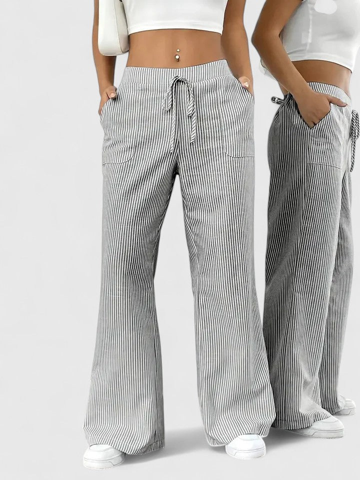 Women's Comfortable wide-leg pants with elegant details