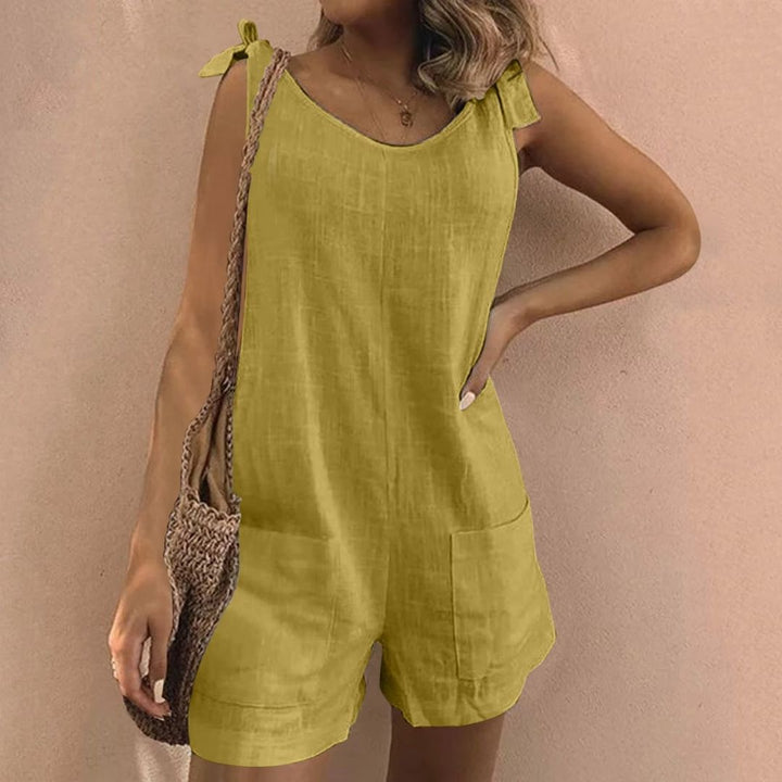 Women's Tie Shoulder Pocket Playsuit