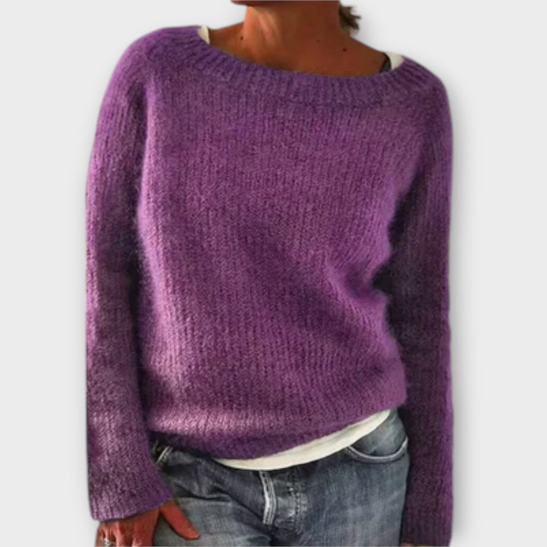 Women's Solid Color Knit Sweater