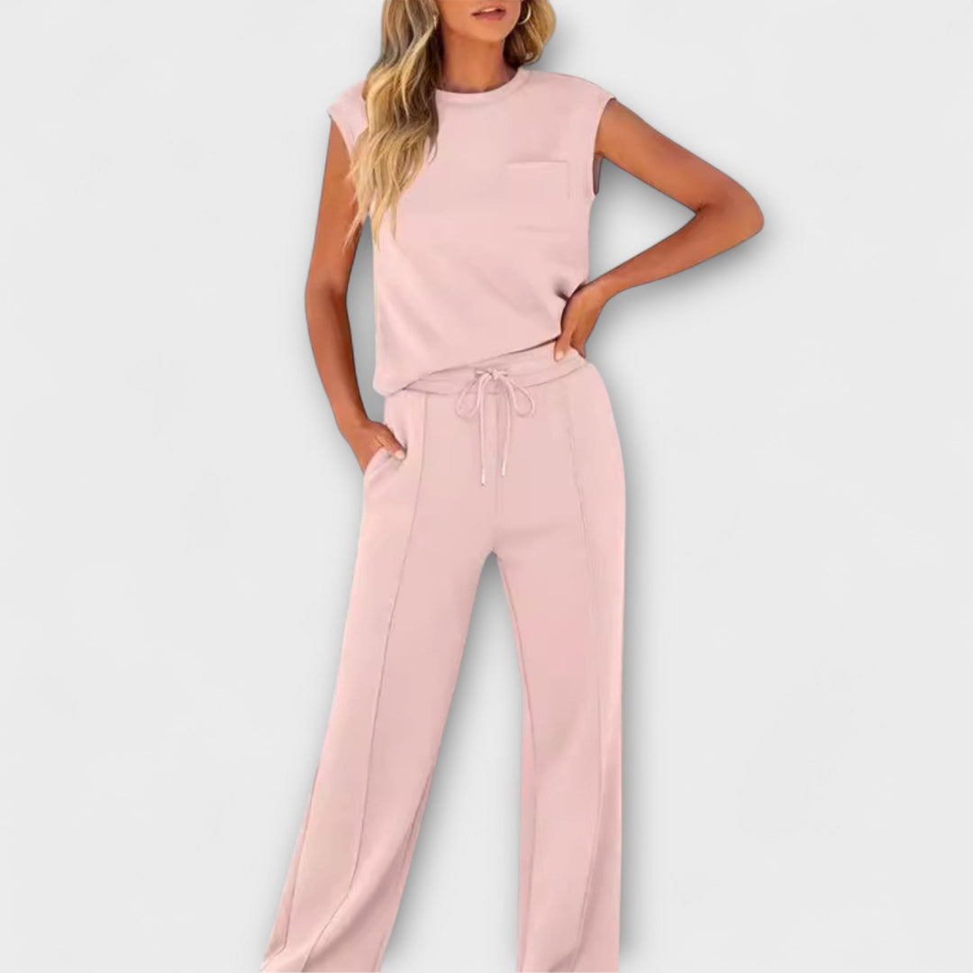Women's lounge set for Sleeveless with drawstring