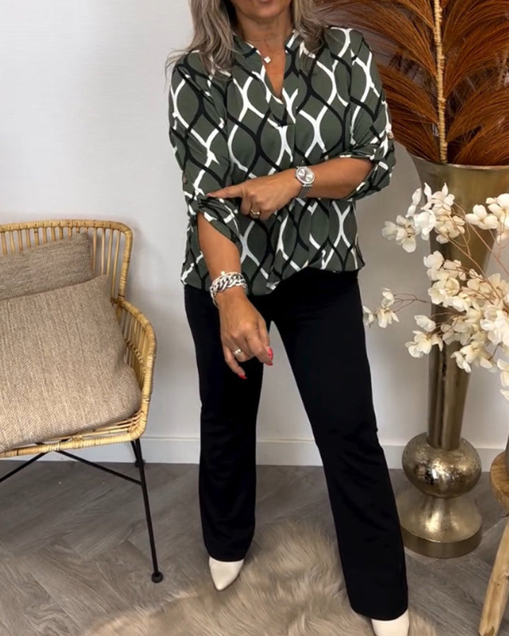 Women's Blouse with Graphic Print