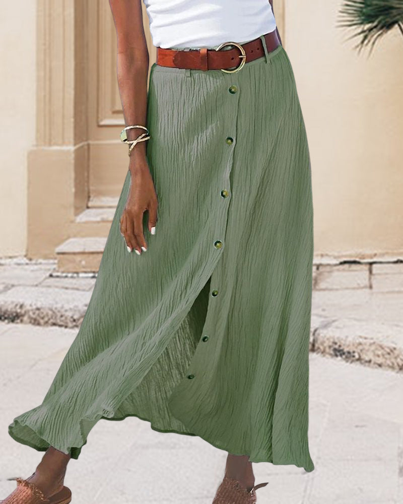 Molly | Flowy Buttoned Skirt