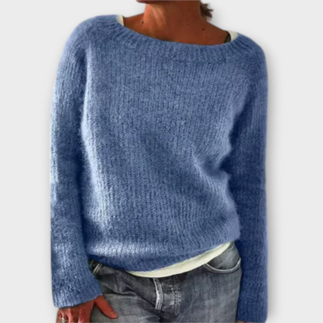 Women's Solid Color Knit Sweater