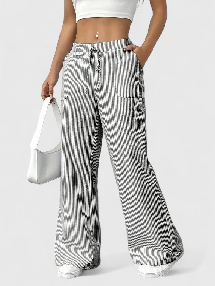 Women's Comfortable wide-leg pants with elegant details