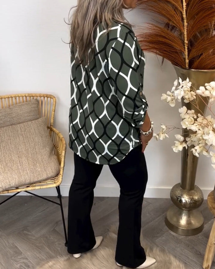 Women's Blouse with Graphic Print