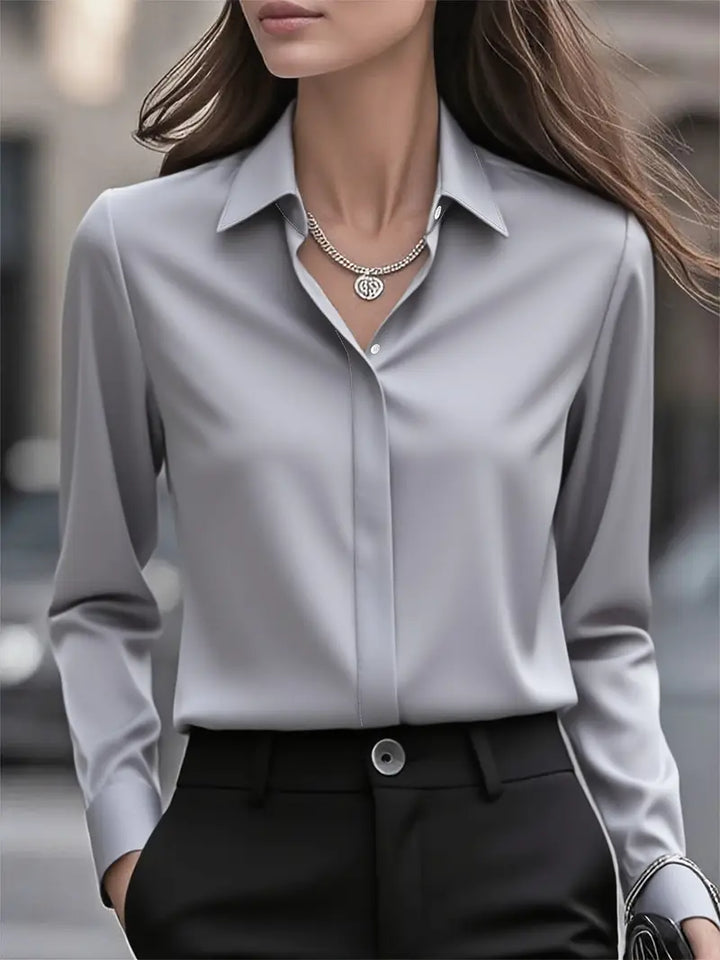 Women's Elegant Long Sleeve Button Down Shirt