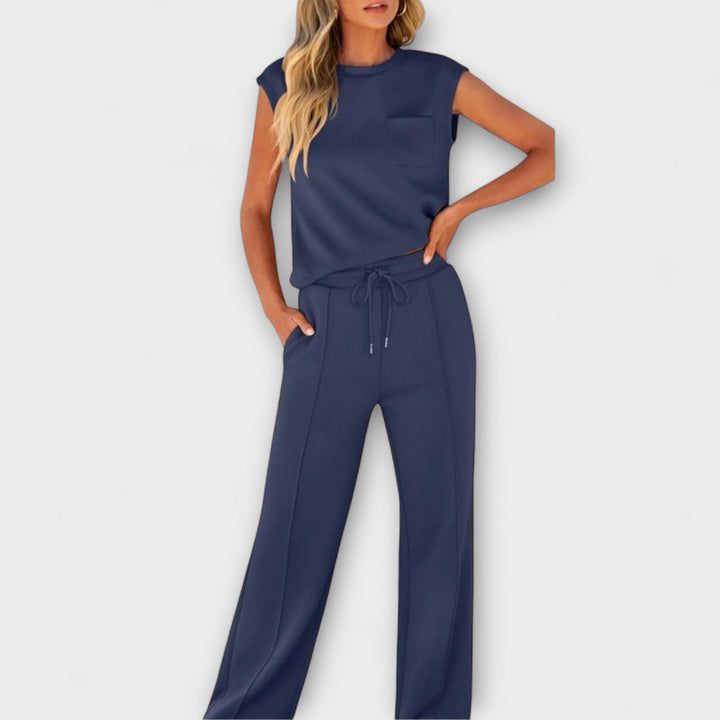 Women's lounge set for Sleeveless with drawstring