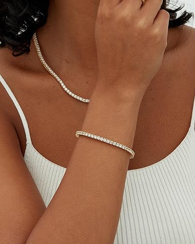 Moissanit Tennisarmband | Gold