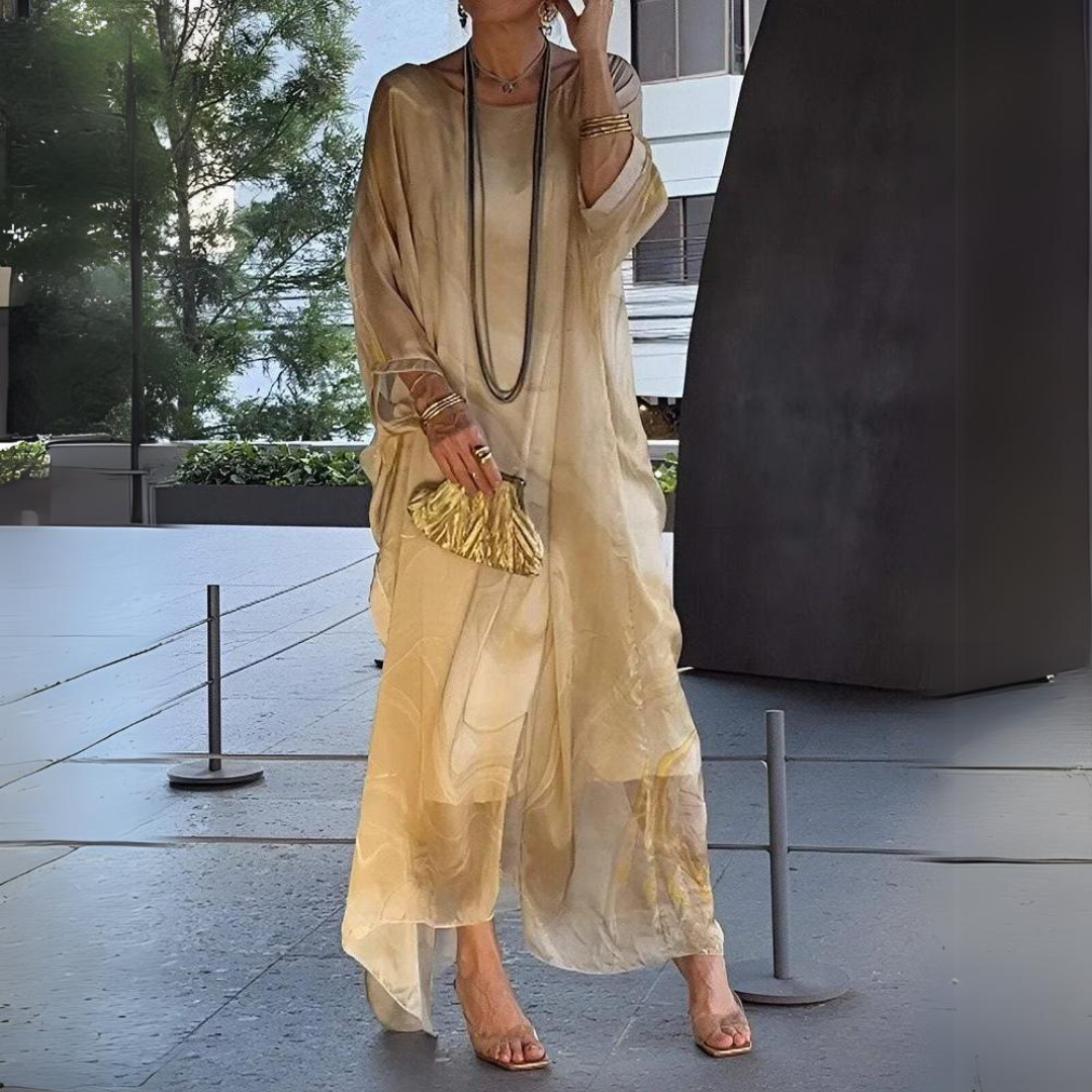 Emersyn |  Charming Silk Chiffon Dress