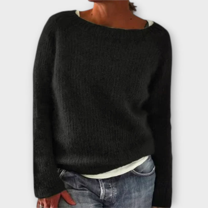 Women's Solid Color Knit Sweater