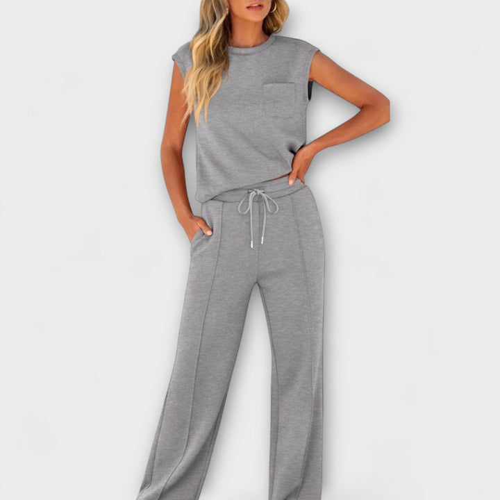 Women's lounge set for Sleeveless with drawstring