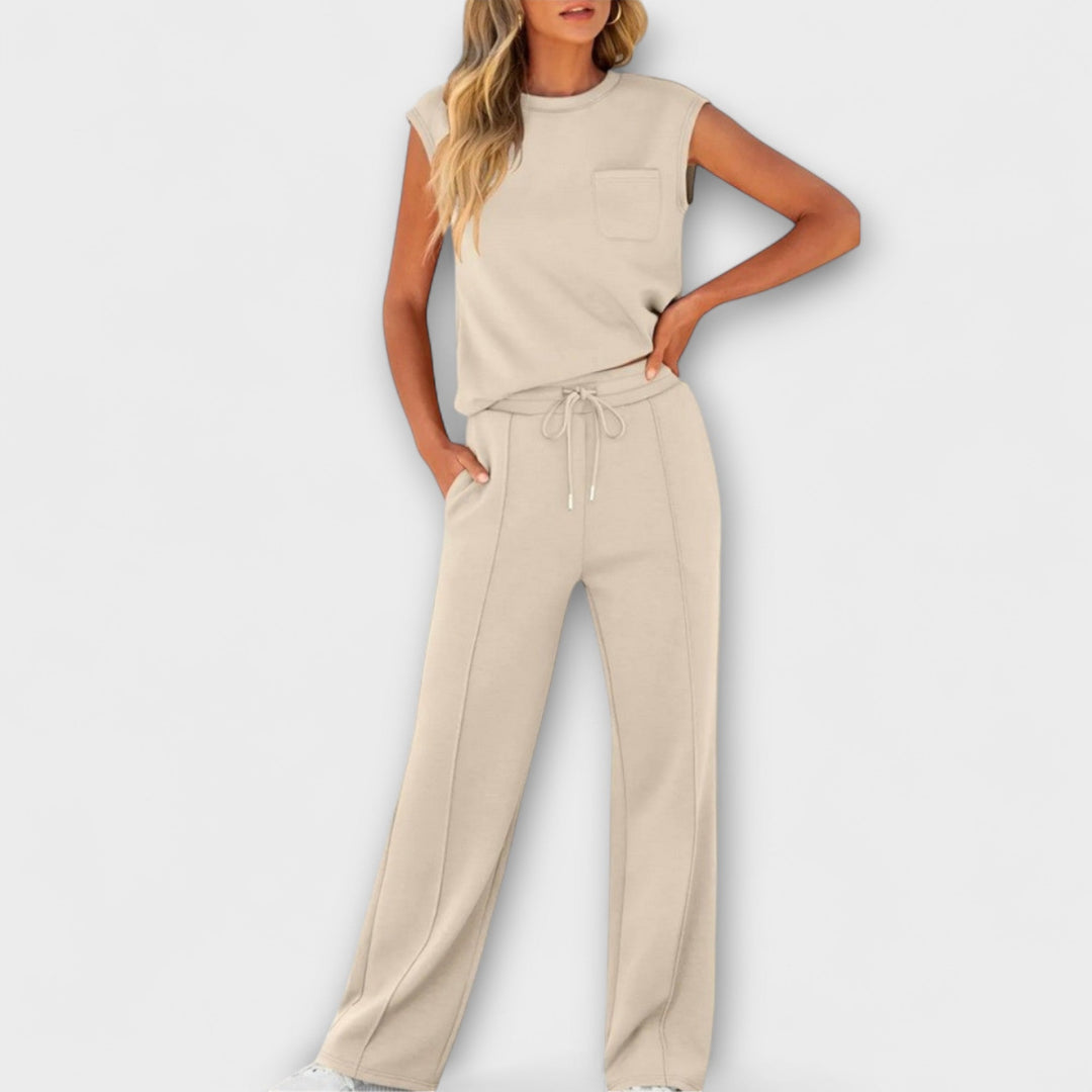 Women's lounge set for Sleeveless with drawstring