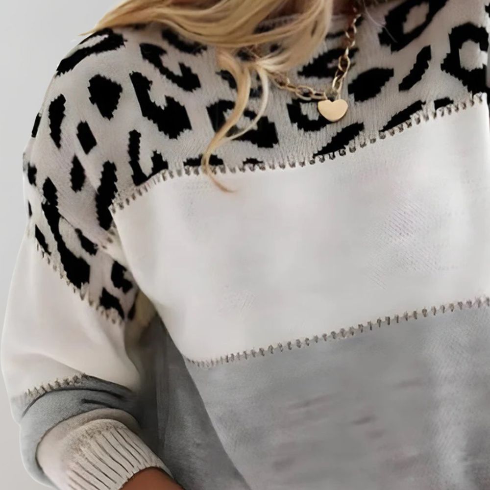 Women's Sweater with Knit and Character
