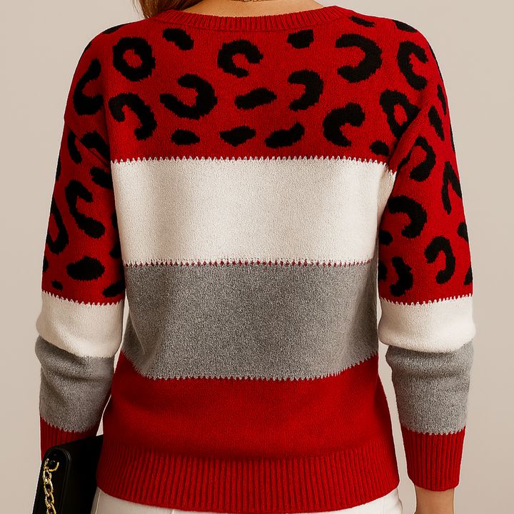 Women's leopard print sweater