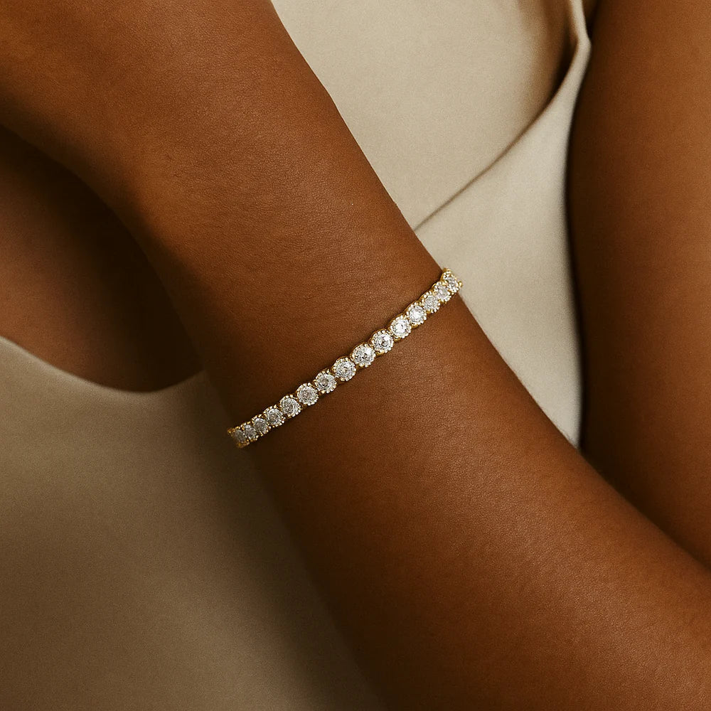 Moissanit Tennisarmband | Gold