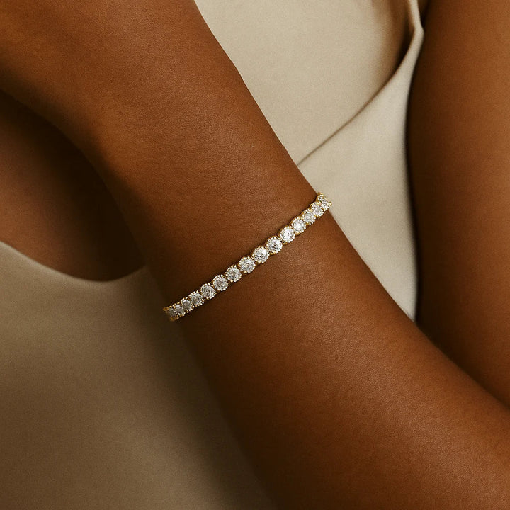 Moissanit Tennisarmband | Gold