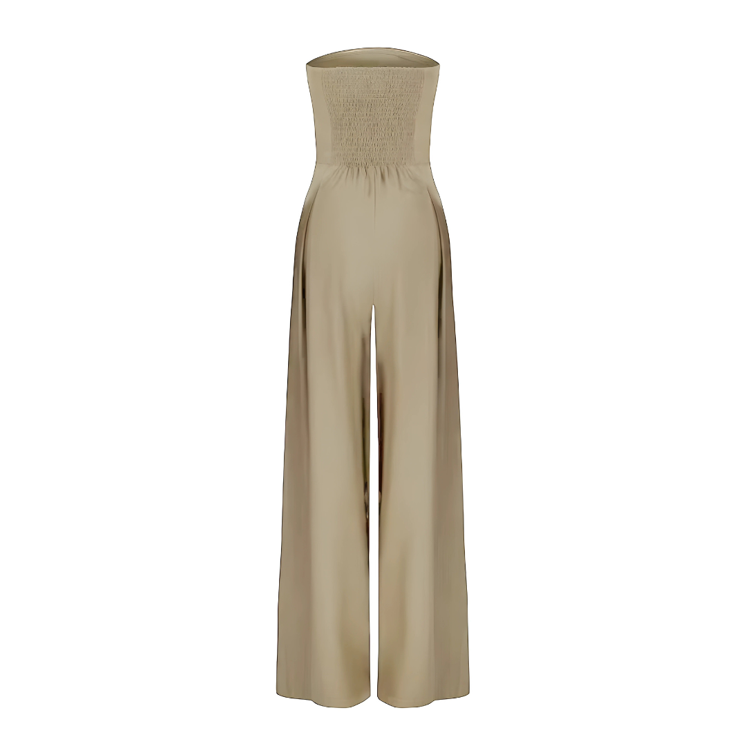 Women's Strapless jumpsuit with wide legs