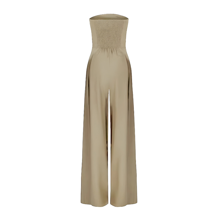 Women's Strapless jumpsuit with wide legs