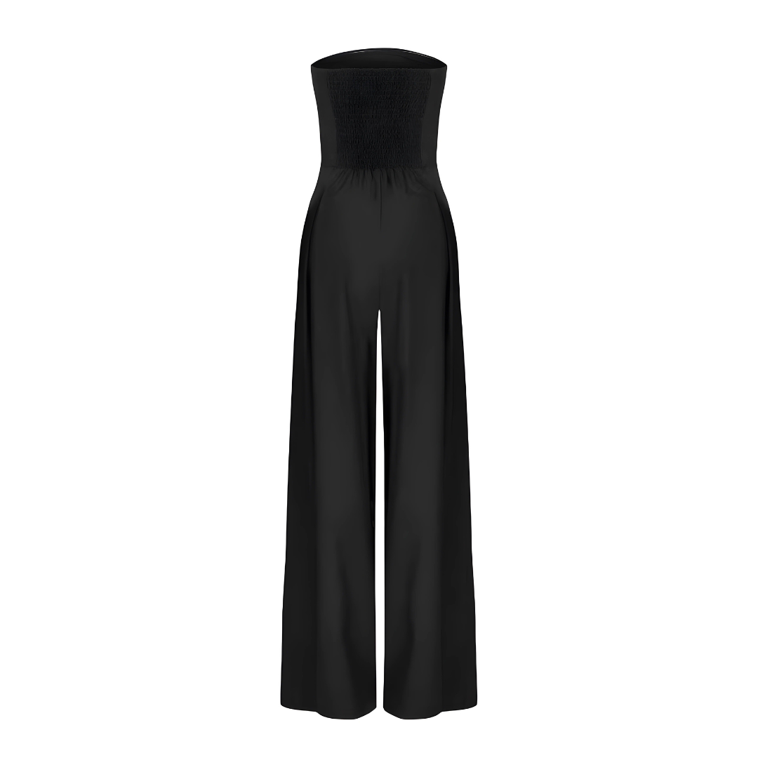 Women's Strapless jumpsuit with wide legs