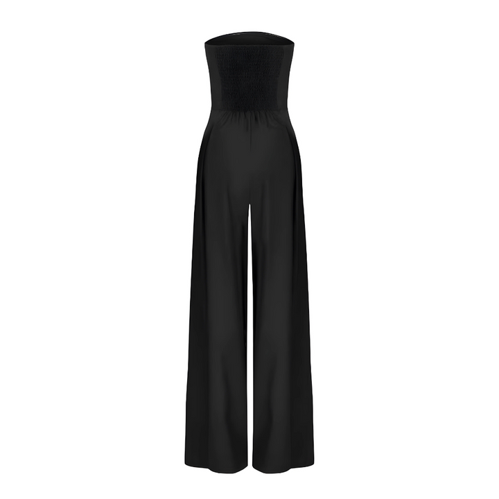 Women's Strapless jumpsuit with wide legs