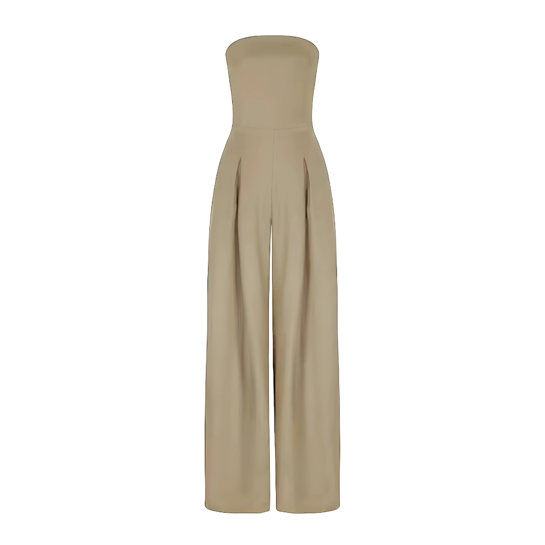 Women's Strapless jumpsuit with wide legs