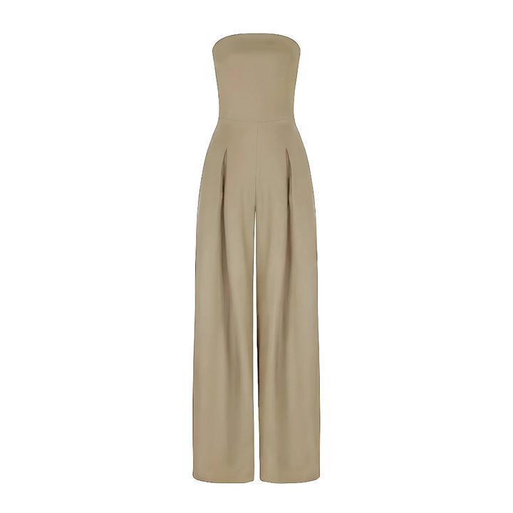 Women's Strapless jumpsuit with wide legs