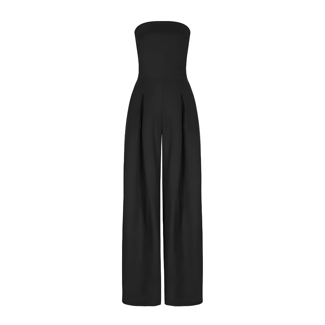Women's Strapless jumpsuit with wide legs