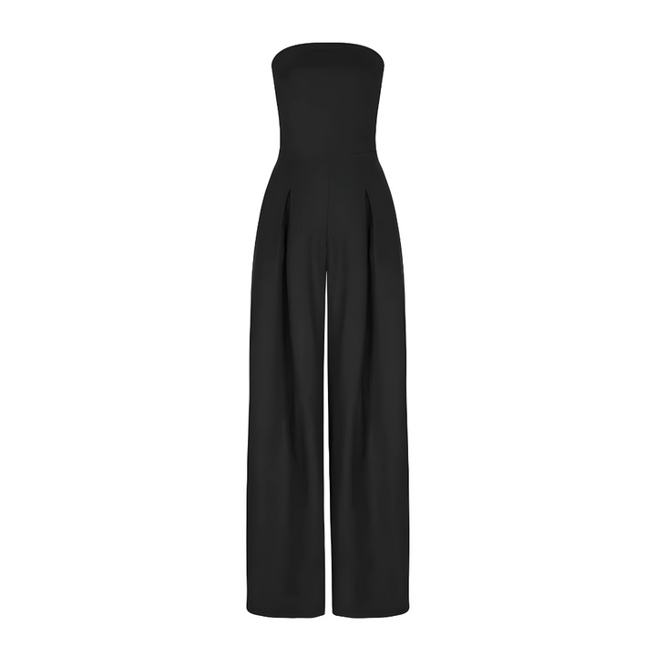 Women's Strapless jumpsuit with wide legs