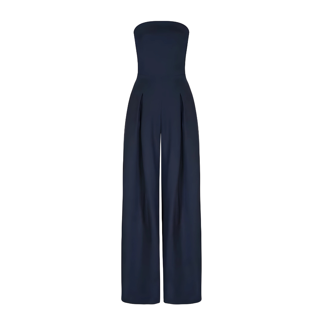 Women's Strapless jumpsuit with wide legs