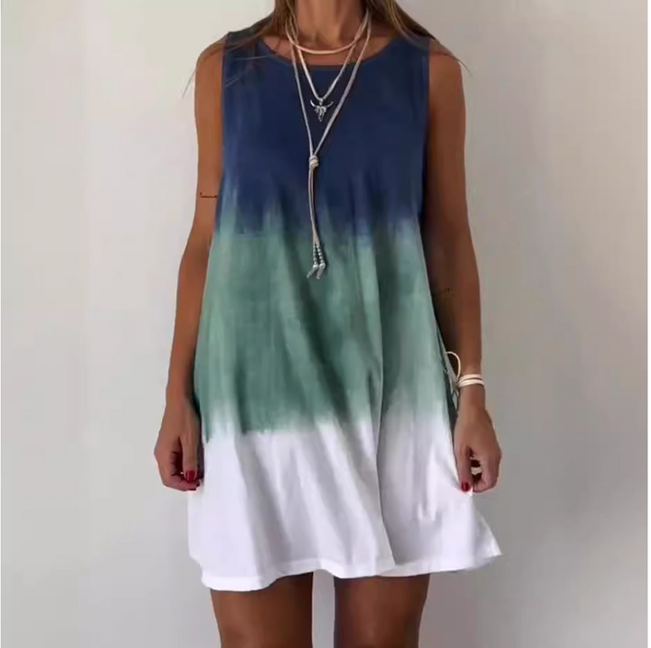 Lainey | Gradient Tie Dye Print Mini Dress