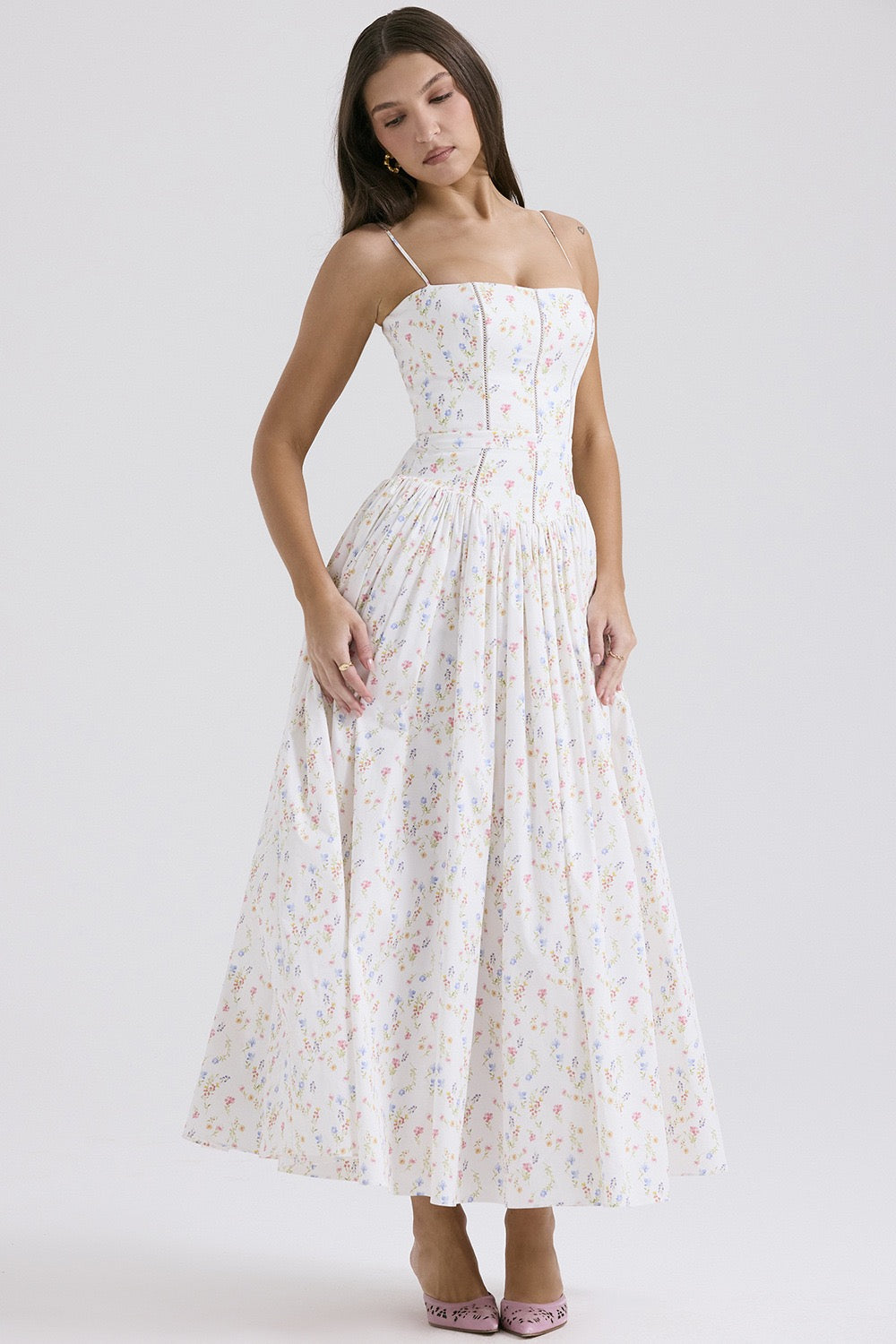 Bella | Garden Corset Maxi Dress