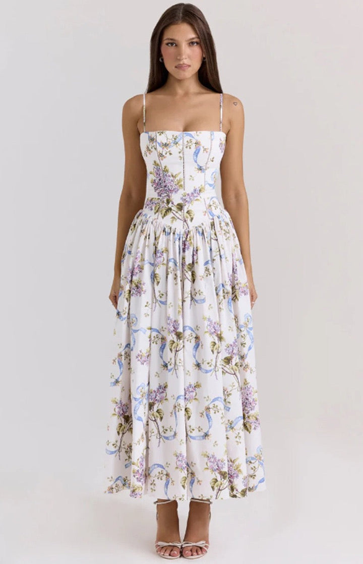Bella | Garden Corset Maxi Dress