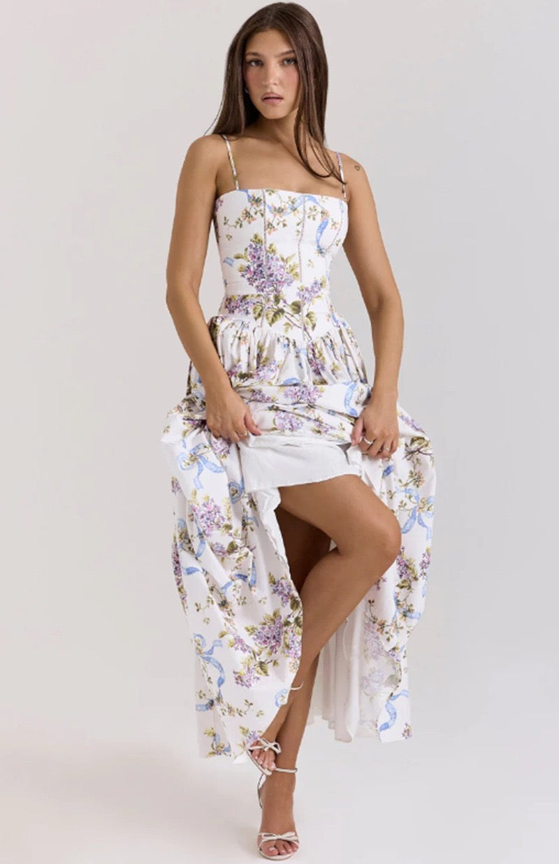 Bella | Garden Corset Maxi Dress