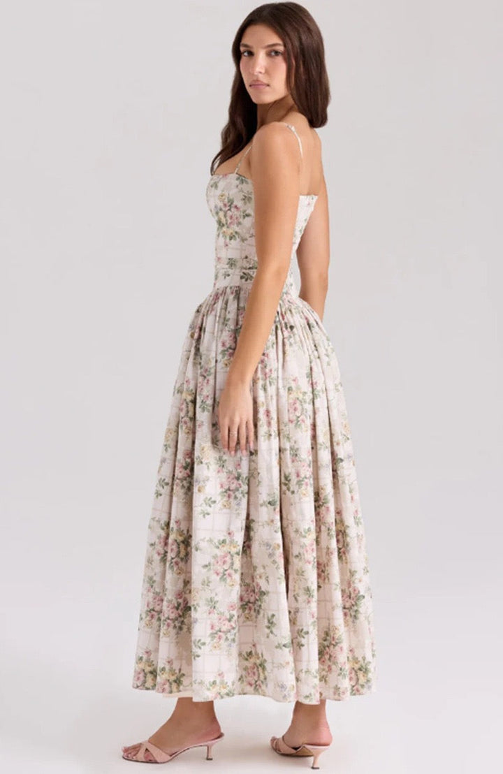 Bella | Garden Corset Maxi Dress