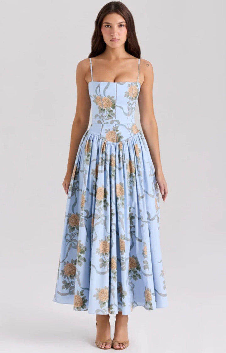 Bella | Garden Corset Maxi Dress