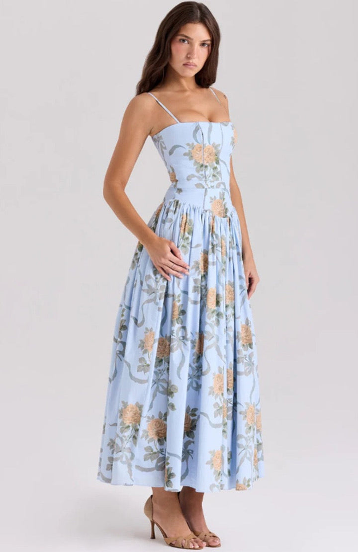 Bella | Garden Corset Maxi Dress
