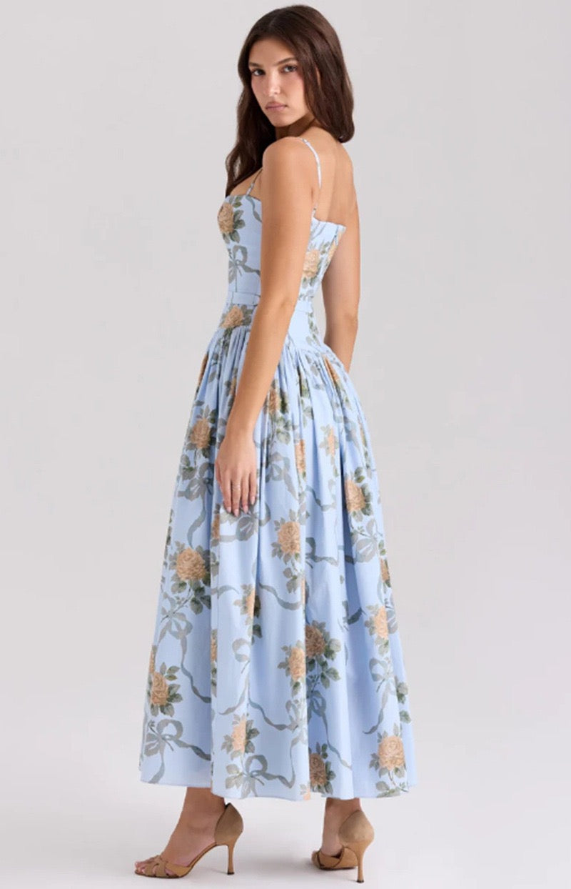 Bella | Garden Corset Maxi Dress