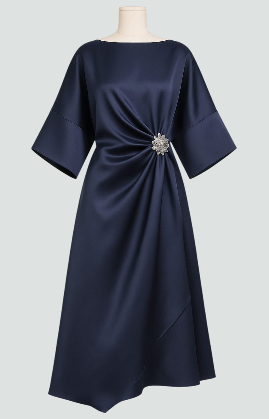 Women’s Elegant Draped Dress | Midi