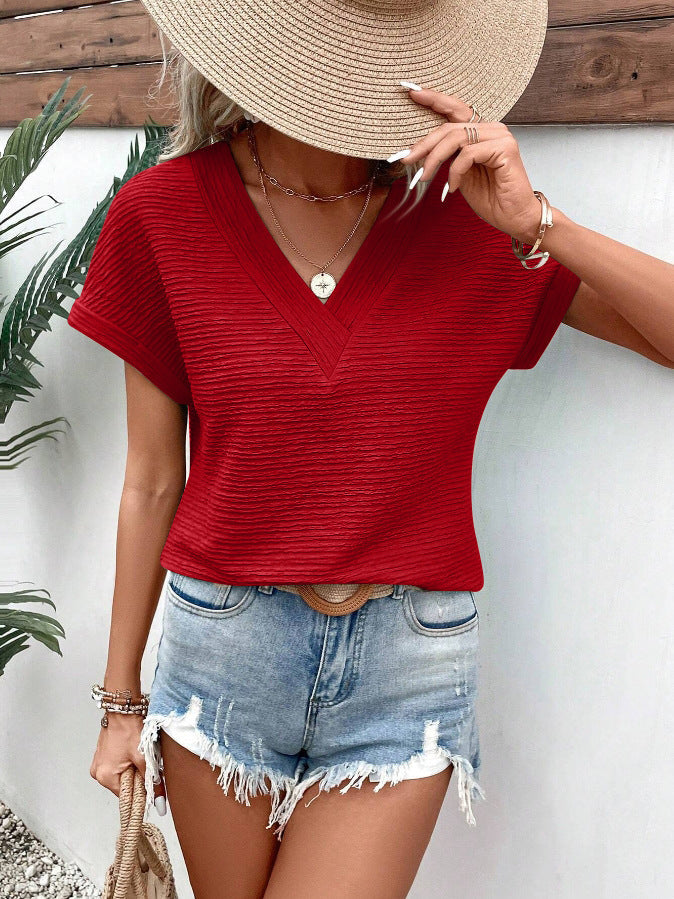 Caroline  |  Relaxed V-Neck Top