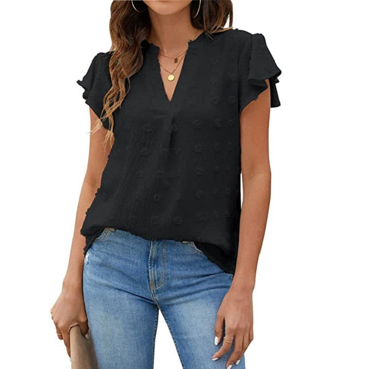 Natalie | Textured V-Neck Shirt
