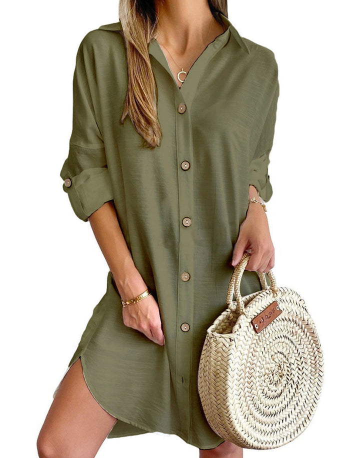 Skylar | Button-Up Shirt Dress