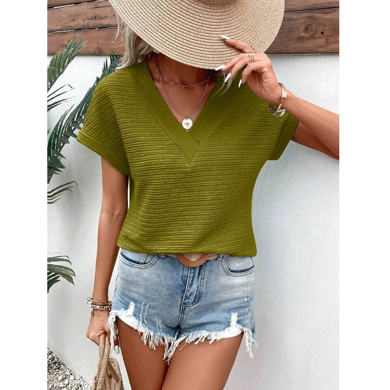 Caroline  |  Relaxed V-Neck Top