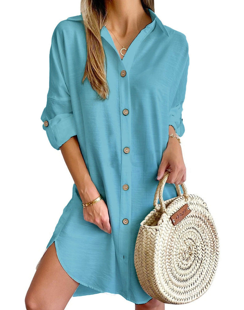 Skylar | Button-Up Shirt Dress