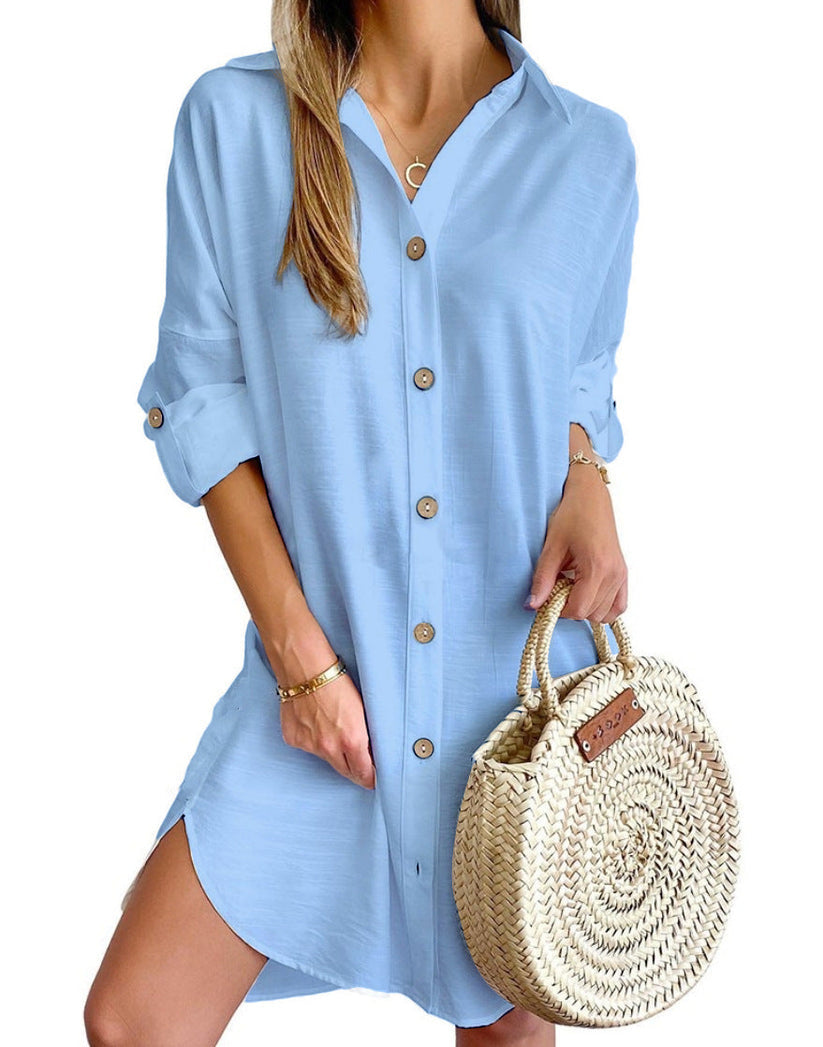 Skylar | Button-Up Shirt Dress