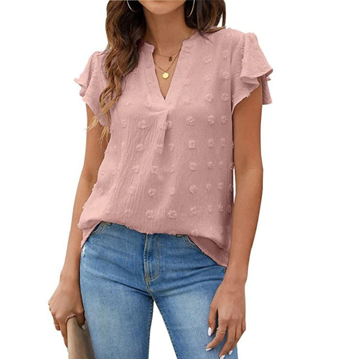 Natalie | Textured V-Neck Shirt