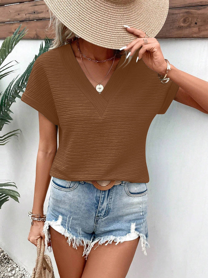 Caroline  |  Relaxed V-Neck Top