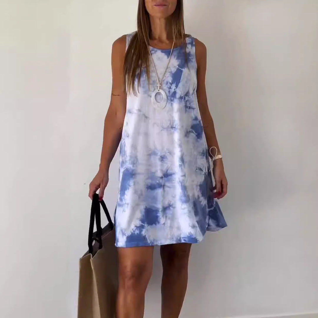 Lainey | Gradient Tie Dye Print Mini Dress