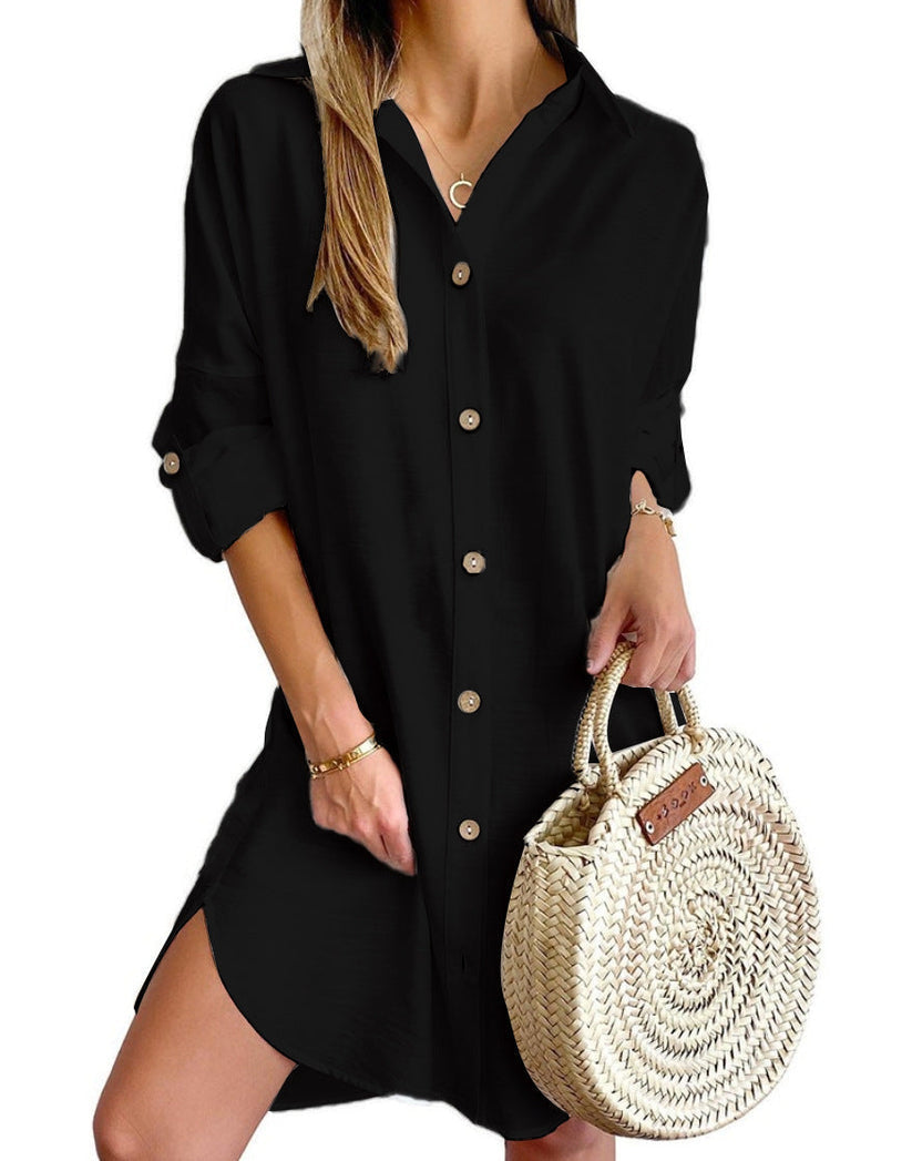 Skylar | Button-Up Shirt Dress